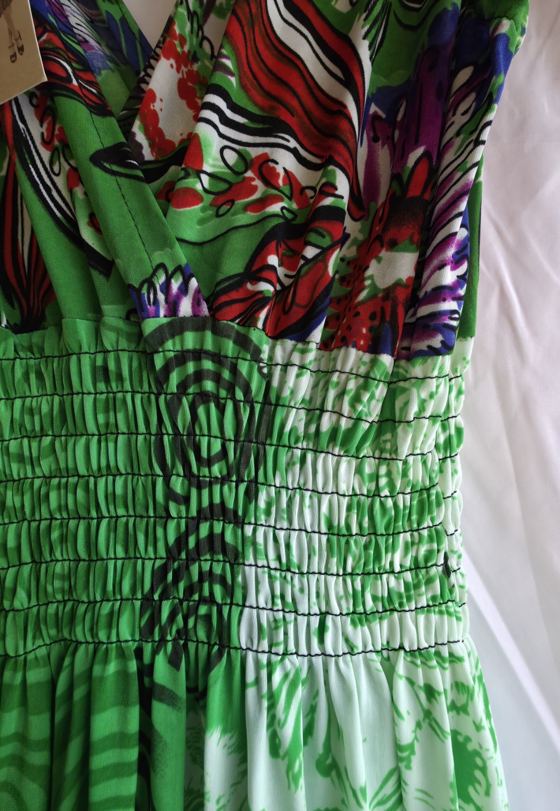 Hawaiian-style NWT Women’s Multi-colored Floral Halter Maxi Dress – Sz L