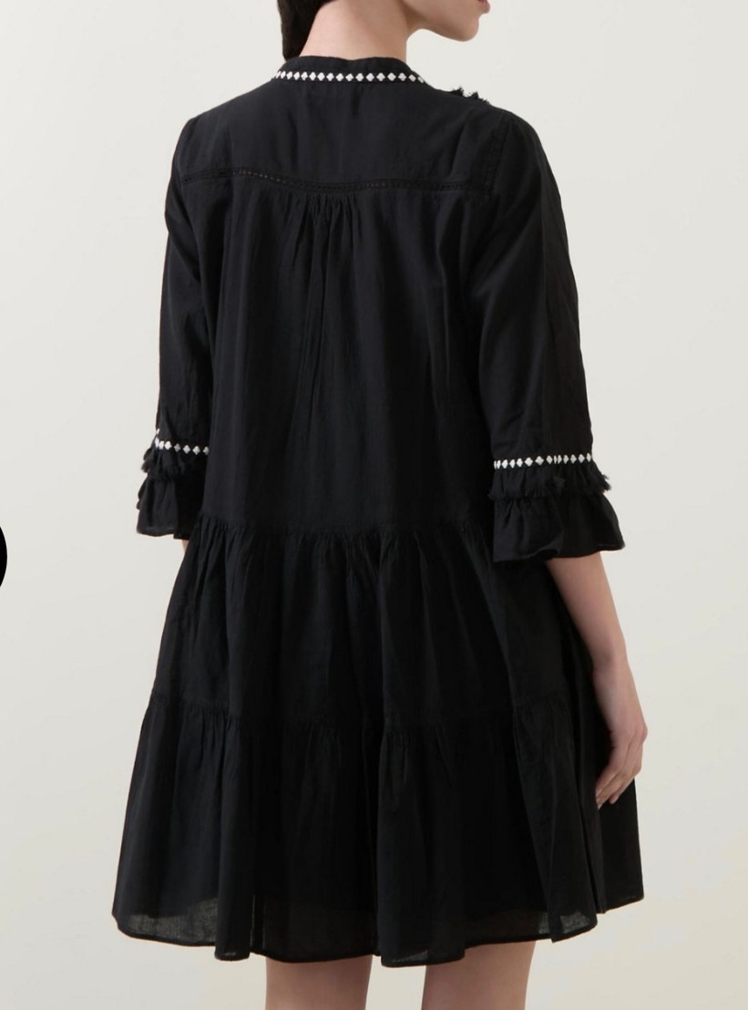 Anthropologie DEVOTION TWINS Efisto Embroidered Mini Dress M