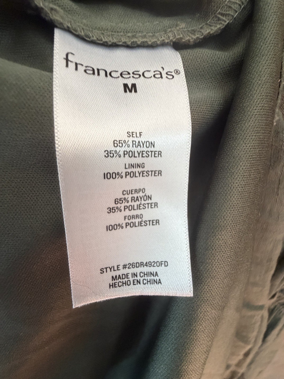 mi ami for francesca’s Green Solid Square Neck Puff Sleeve Midi M l