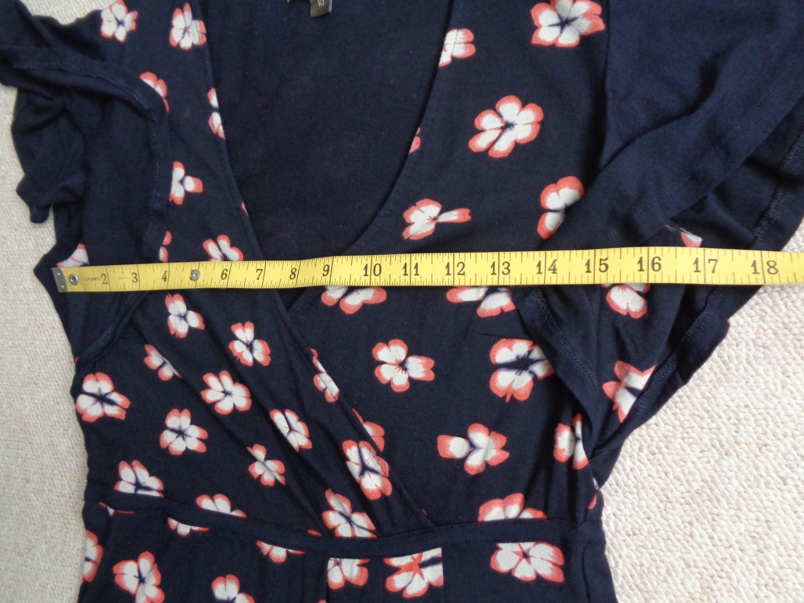 FENN WRIGHT MANSON Black Pink Floral Jersey Dress UK Size 10 Summer Casual