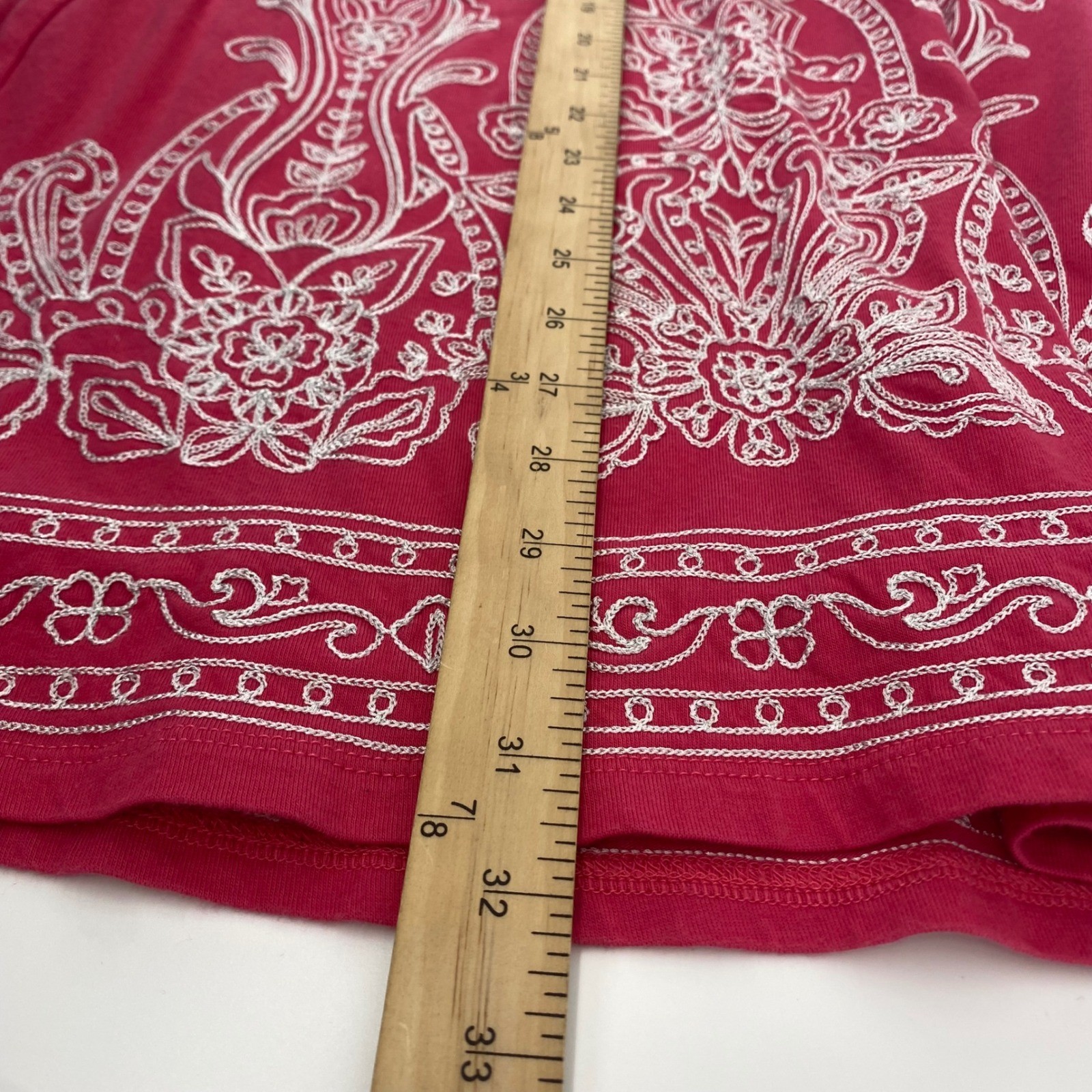 INC International Concepts Dress Womens Medium Pink Embroidered Boho Mini