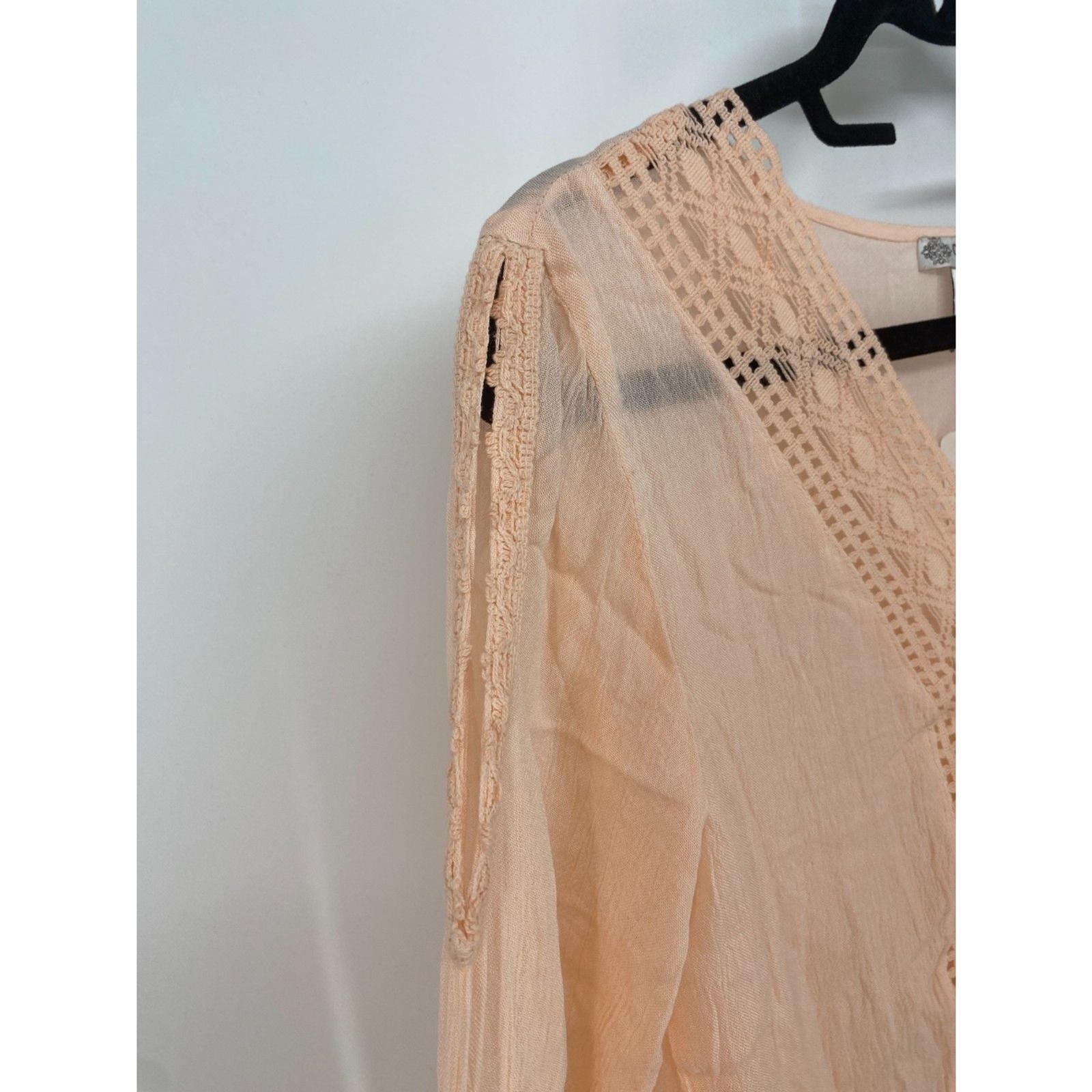 NWT Cute Options Semi-Sheer Boho High-Low Kaftan Duster Womens Small