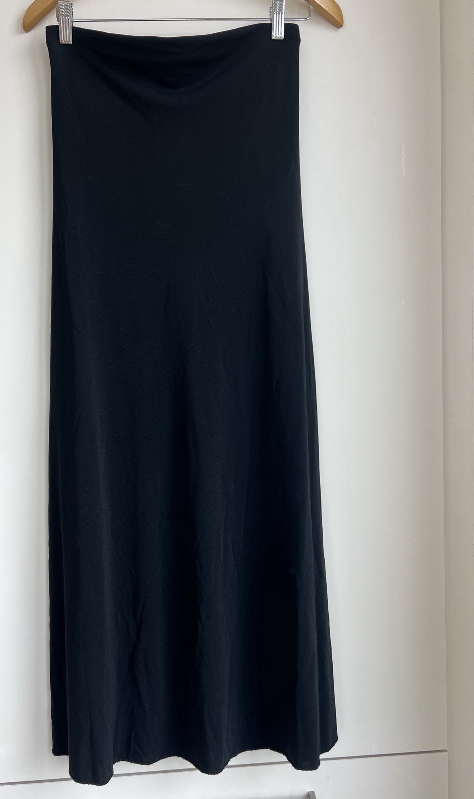 J.Crew Black Strapless Midi Dress Lined A-Line Stretch Women’s Size S Est