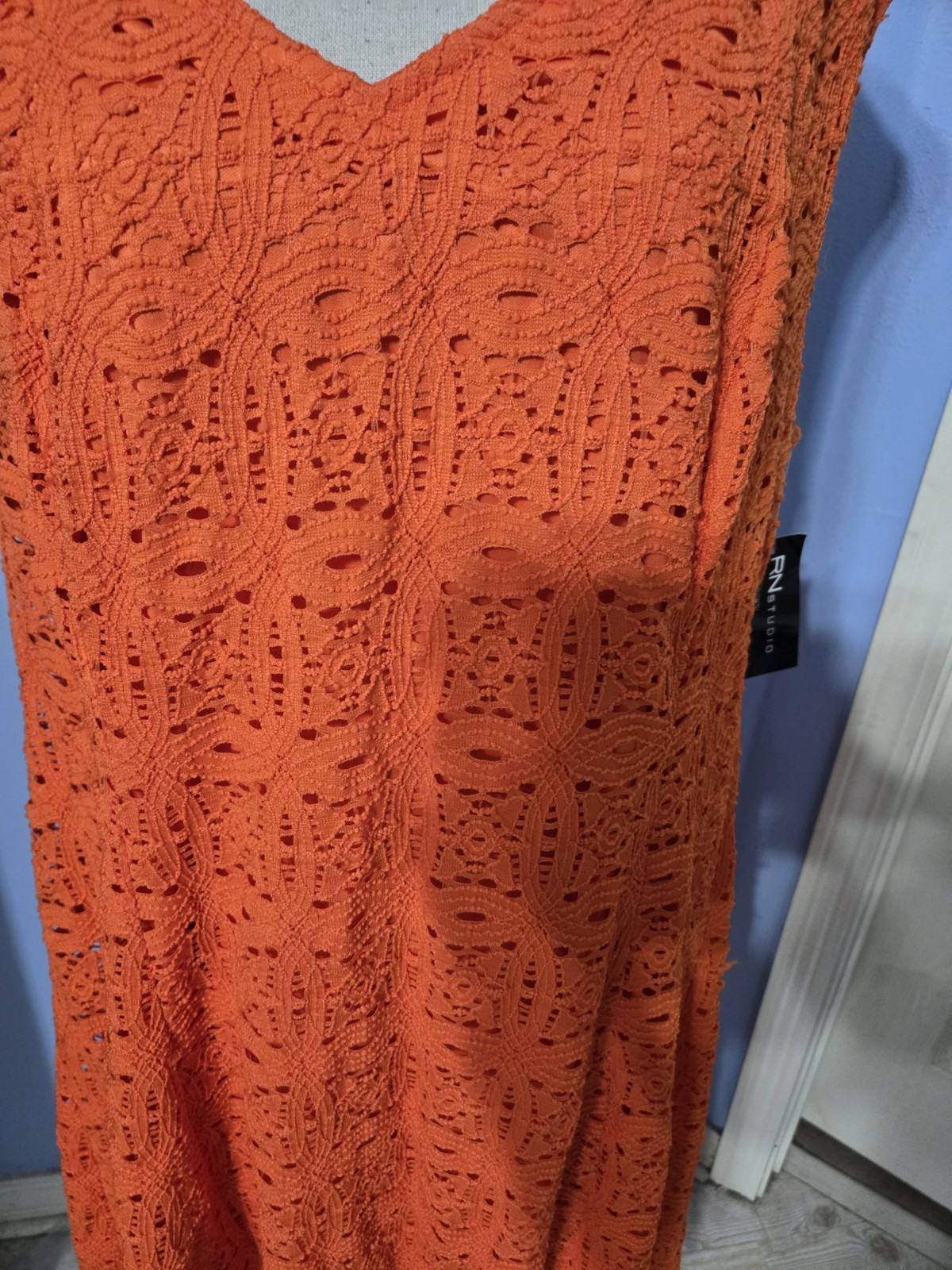 RN Studio Size 24W Dress Womens Orange Vneck
