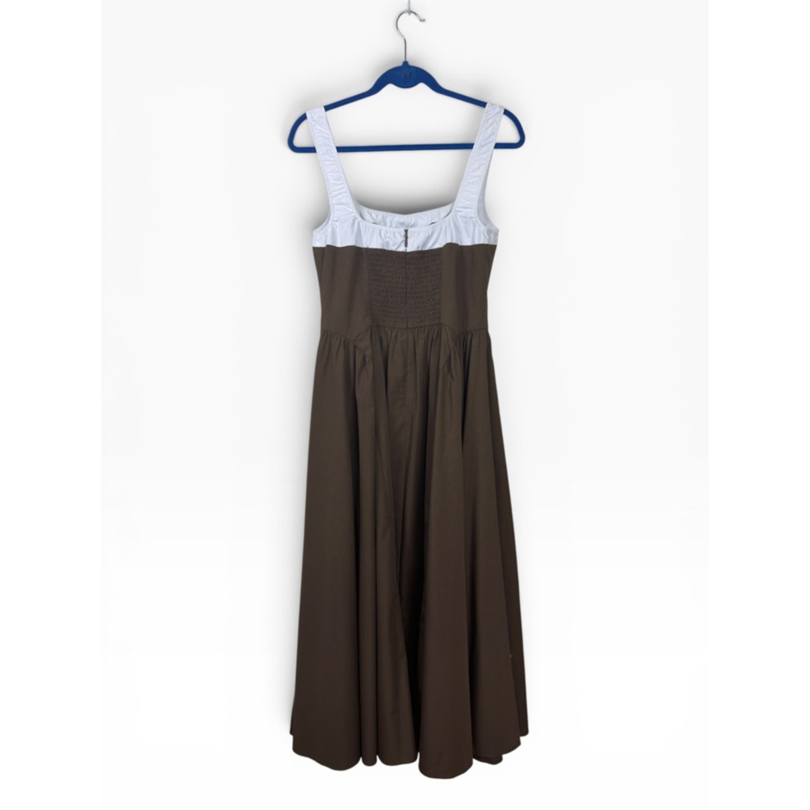 MOON RIVER by Anthropologie Two Tone Drop Waist Peakaboo Dress Size Medium