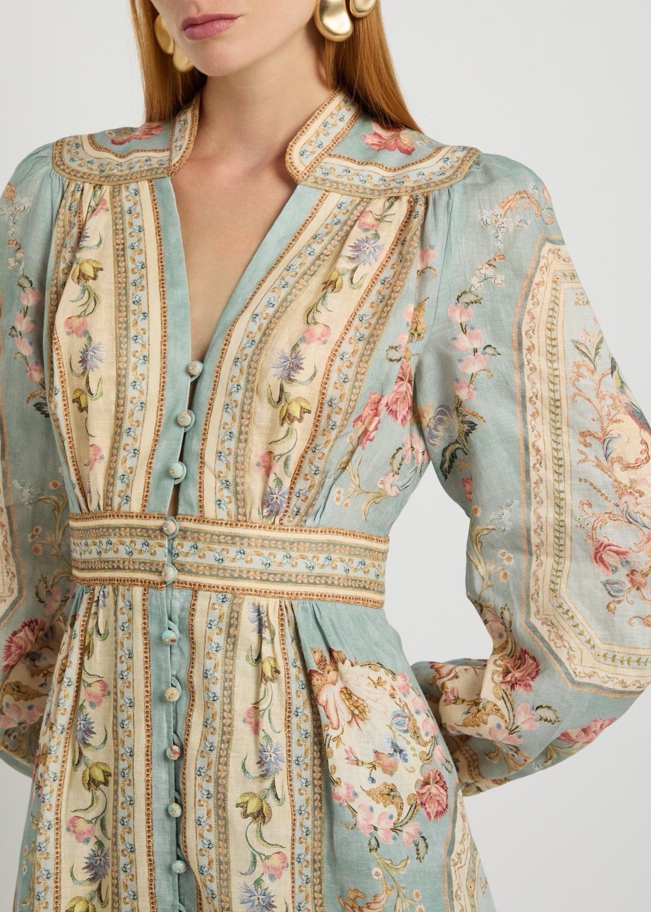 Zimmermann ROSELIGHT PLUNGE MIDI DRESS $ 950 Size 3