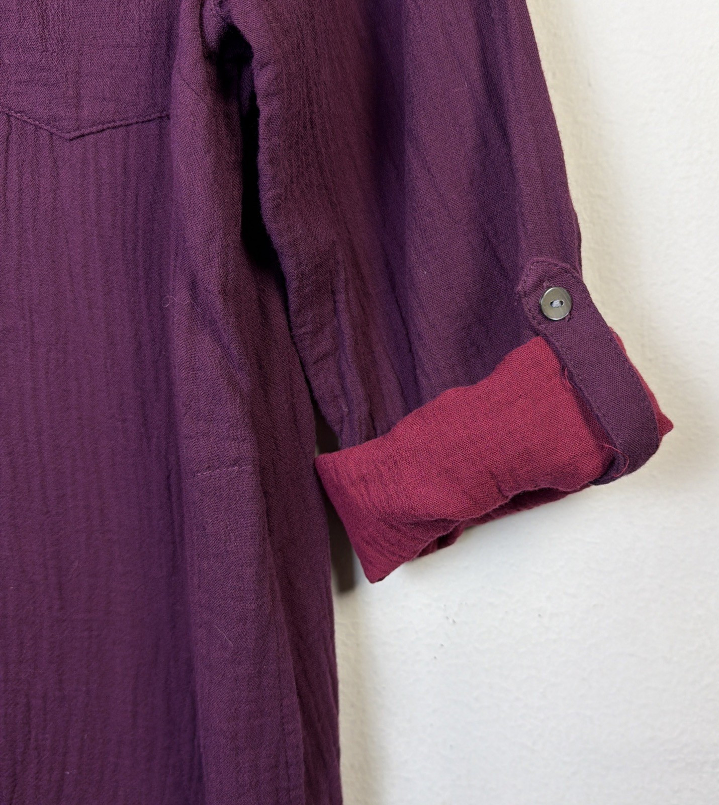 J. Jill purejill petite medium Stretch Plum Purple colorblock Dress mini casual