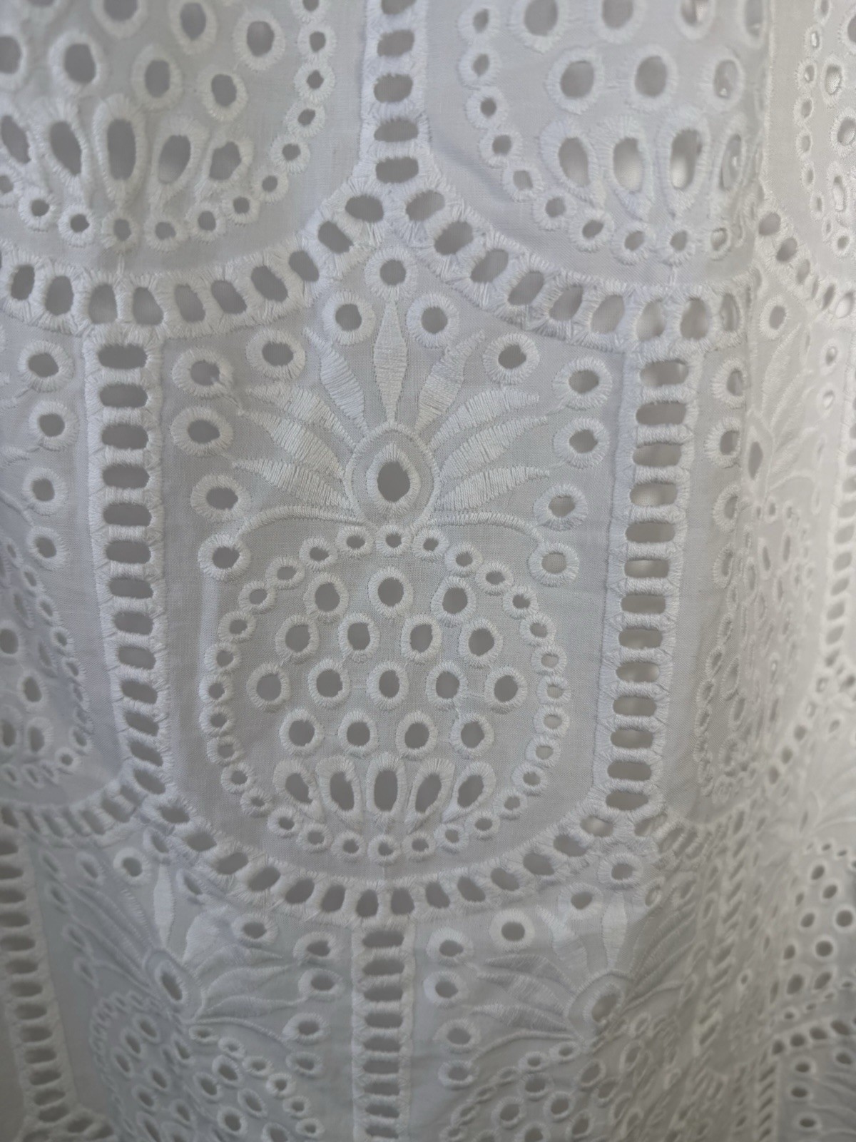 Lilly Pulitzer Eira White Muse Pineapple Tile Eyelet Midi Shirt Dress Sz 10 NWT