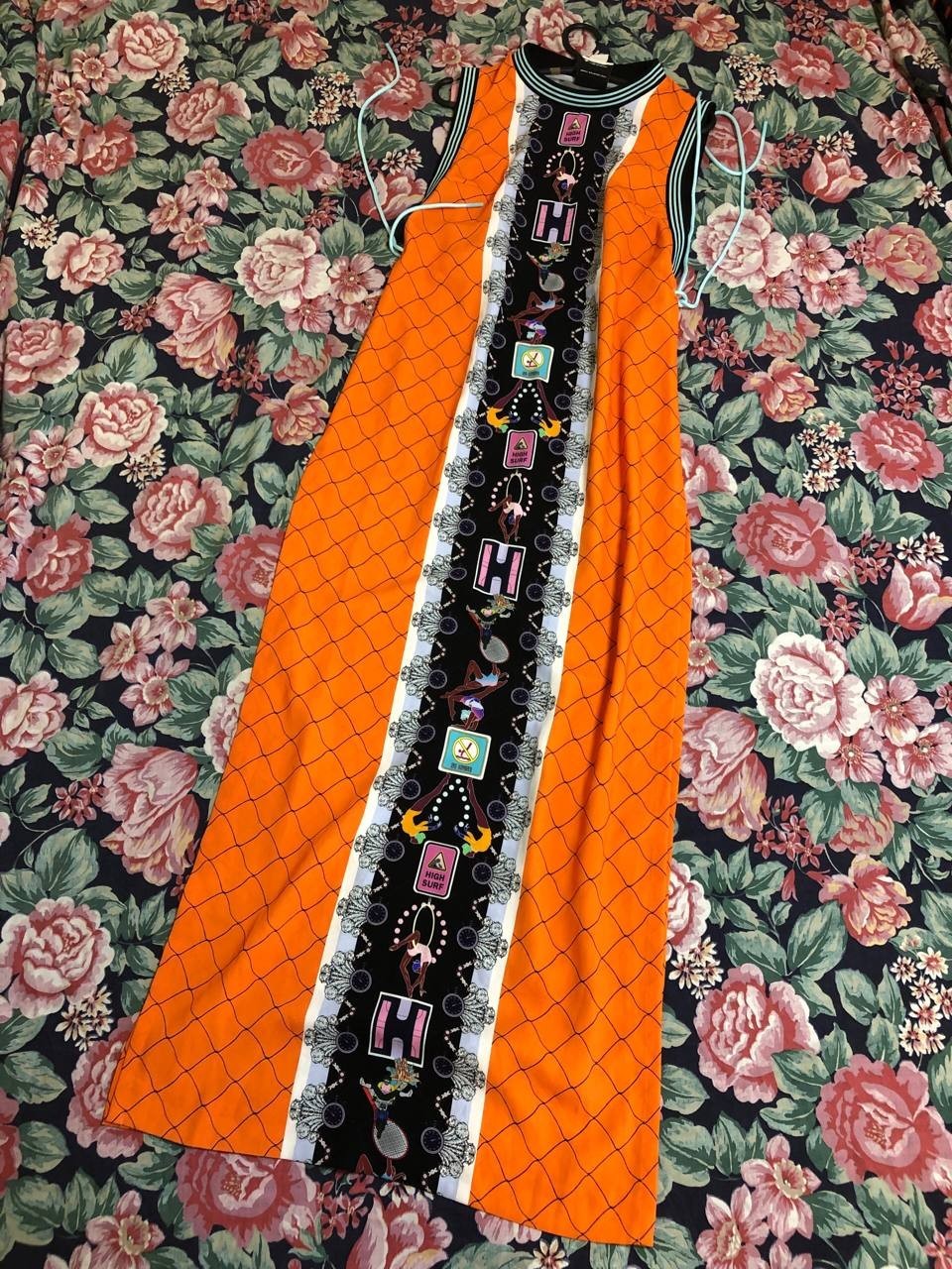 Adidas Mary Katrantzou Designer Dress Orange U.S. Small