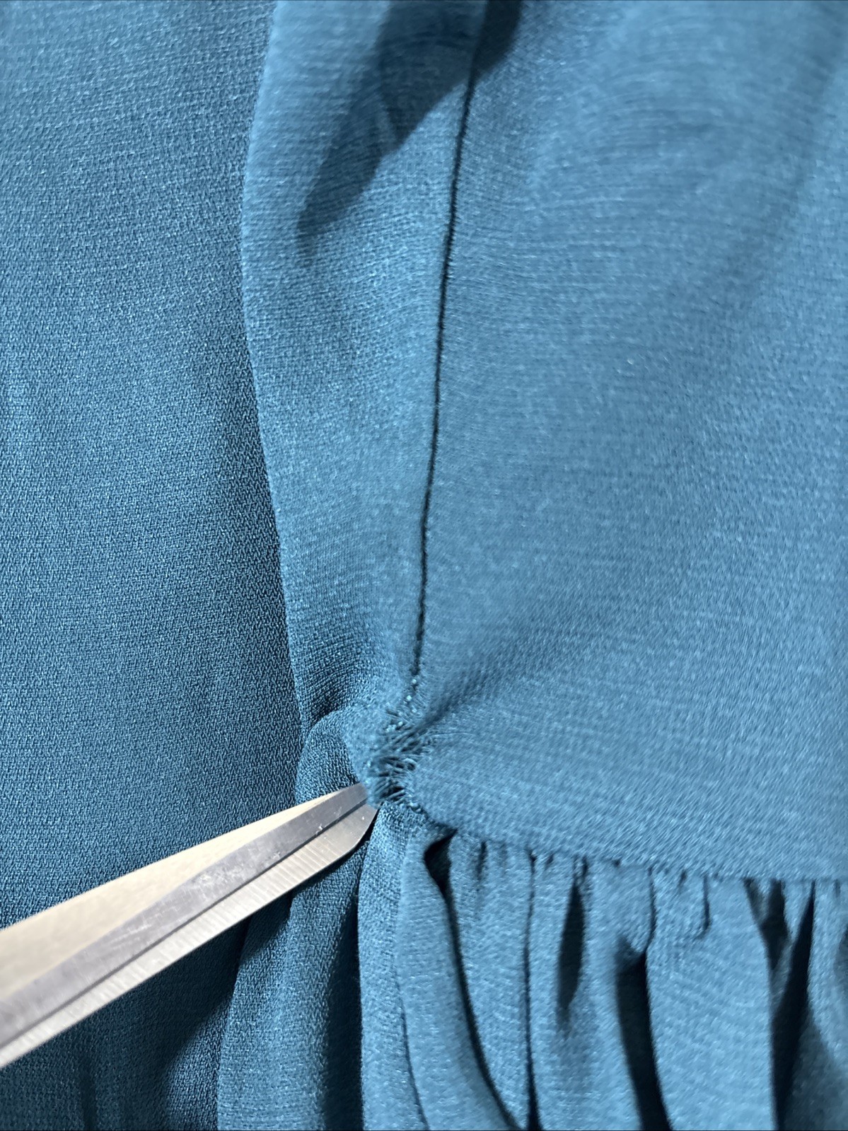 Bow & Arrow short-sleeve crochet trim dress Teal Size Large