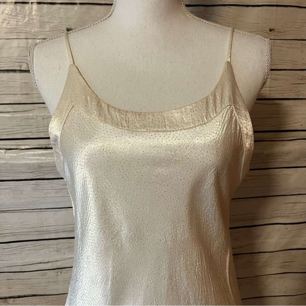 Gunne Sax Jessica McClintock White Sparkle Slip Dress