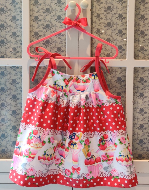 Ice Cream Print Dress by Serendipity Girls Designer Dresses