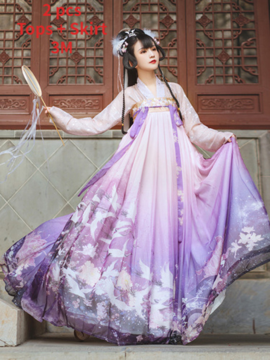 Original Flower Chinese Traditional Hanfu Woman Ancient Fairy Dress Cosplay