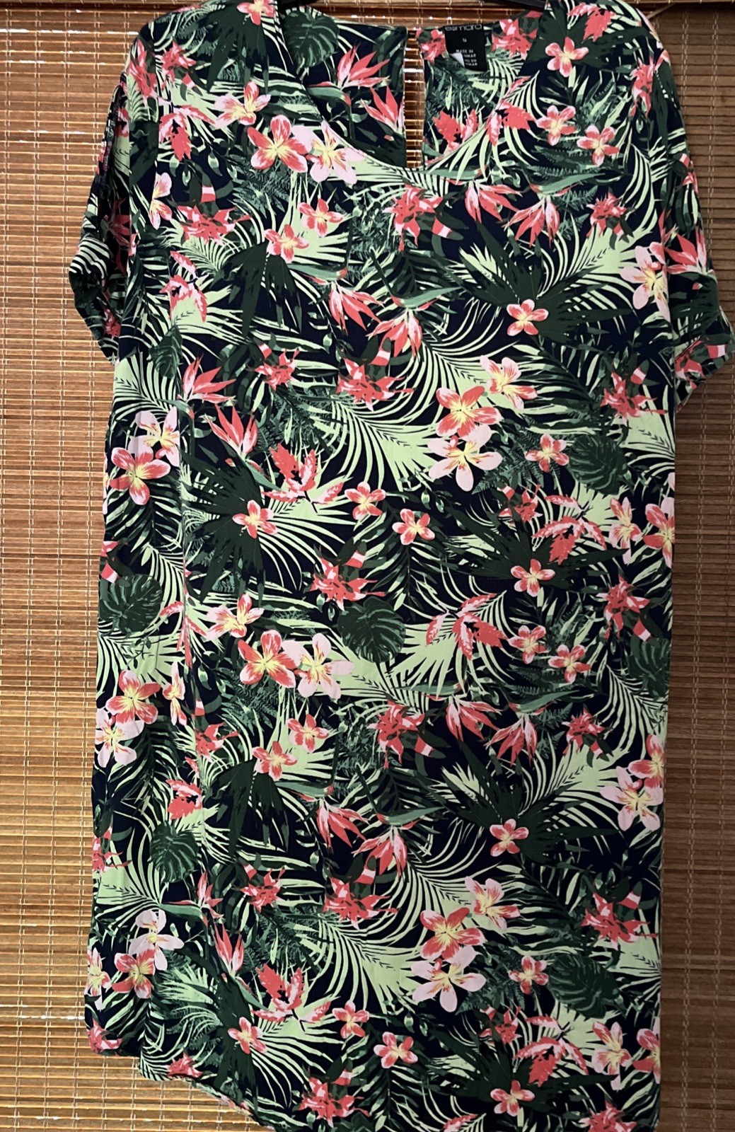 Esmara Floral Lightweight Pullover Slip On Summer Dress Size 16 Slit Sleeves