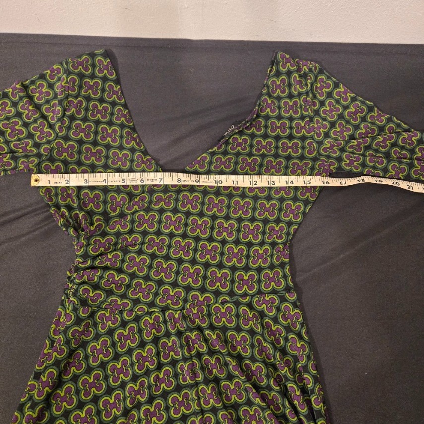 GNW Polyester Spandex Wrap Look Midi Dress Size 6