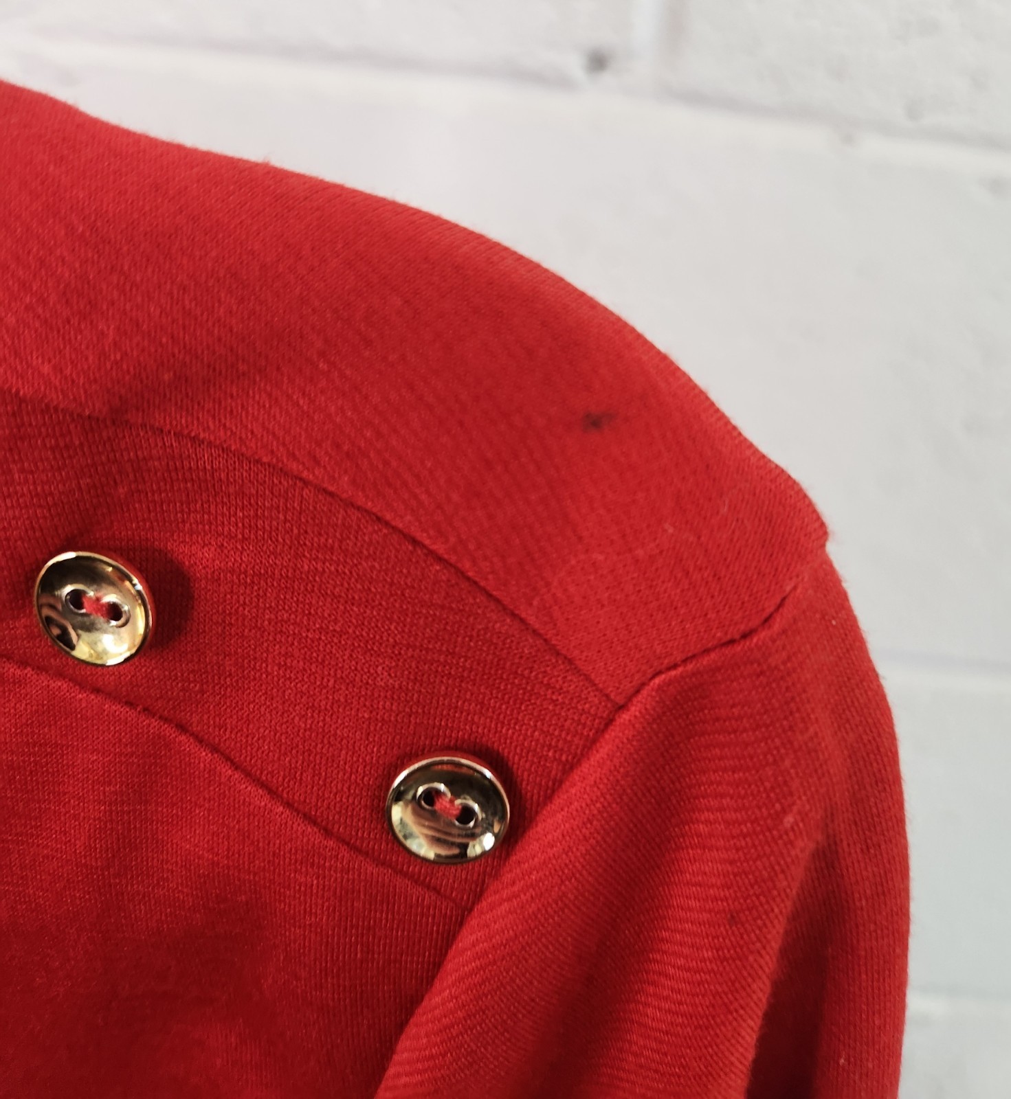 Dorothy Perkins Women’s Red Shift Dress Gold Shoulder Buttons UK 14