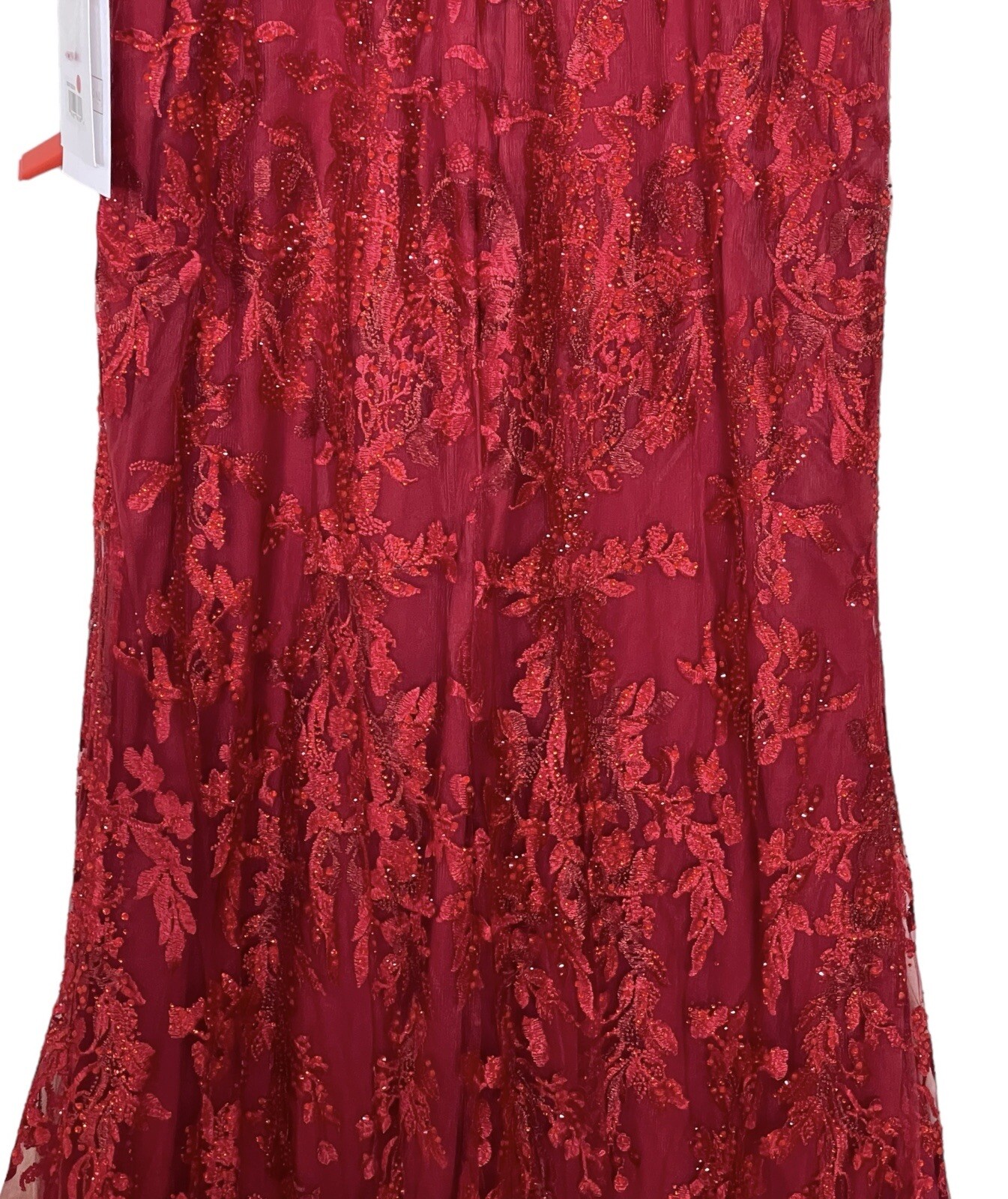 Mac Duggal Gown Dress Womens Size 18 Mermaid Red Lace Sequin Beaded 20330 $798