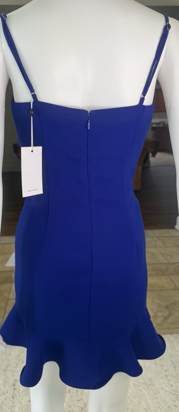 Lovers + Friends Revolve Ruffle Teddy Mini Dress in Colbalt Blue Size S