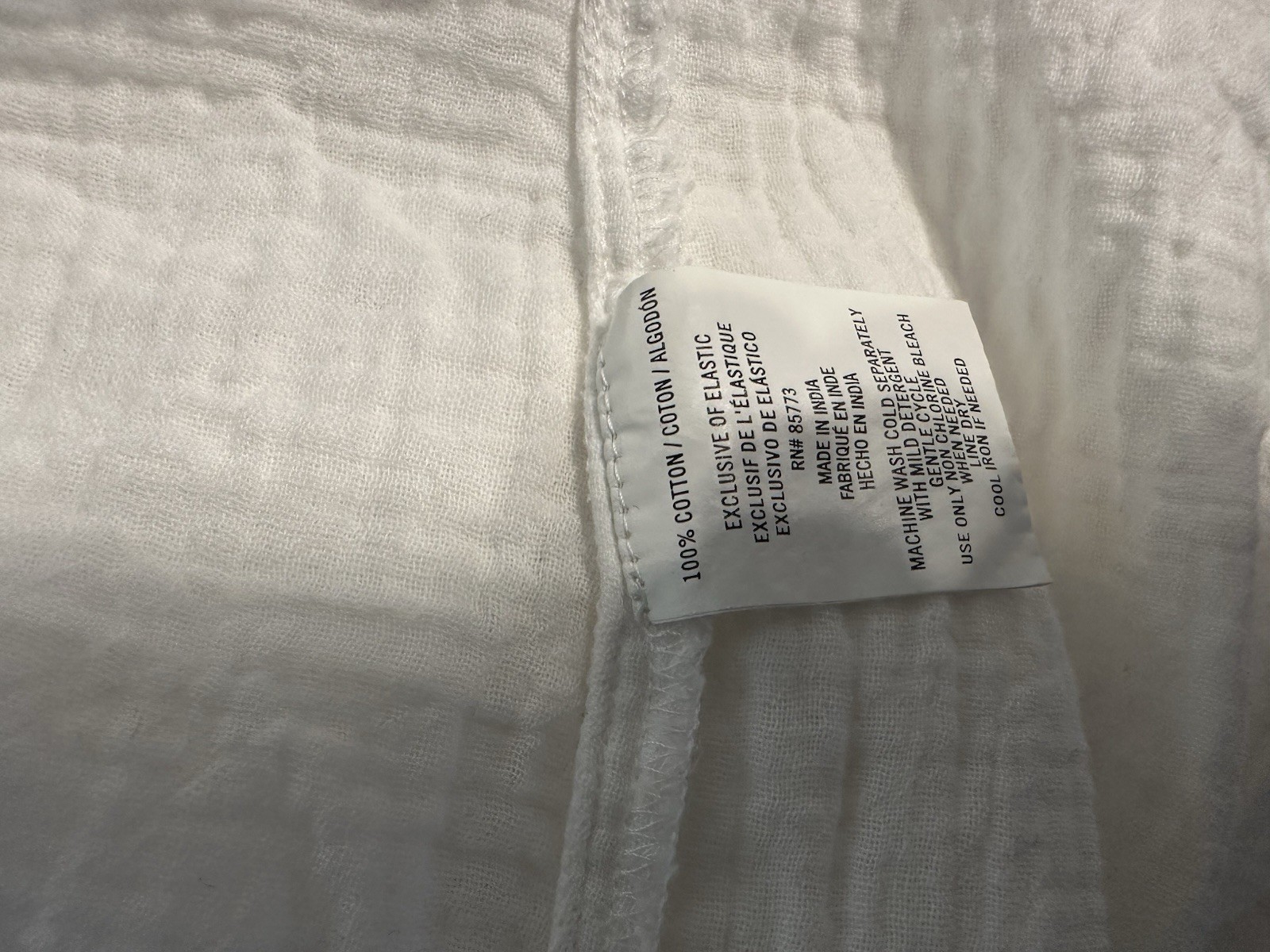 O’Neill White Double Gauze Babydoll Mini Dress Womens XXL Cotton Spaghetti Strap
