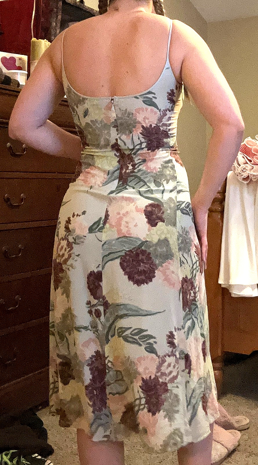 J Crew Dress – Womens Size 2 / Green, Floral Print 100% Silk Dress