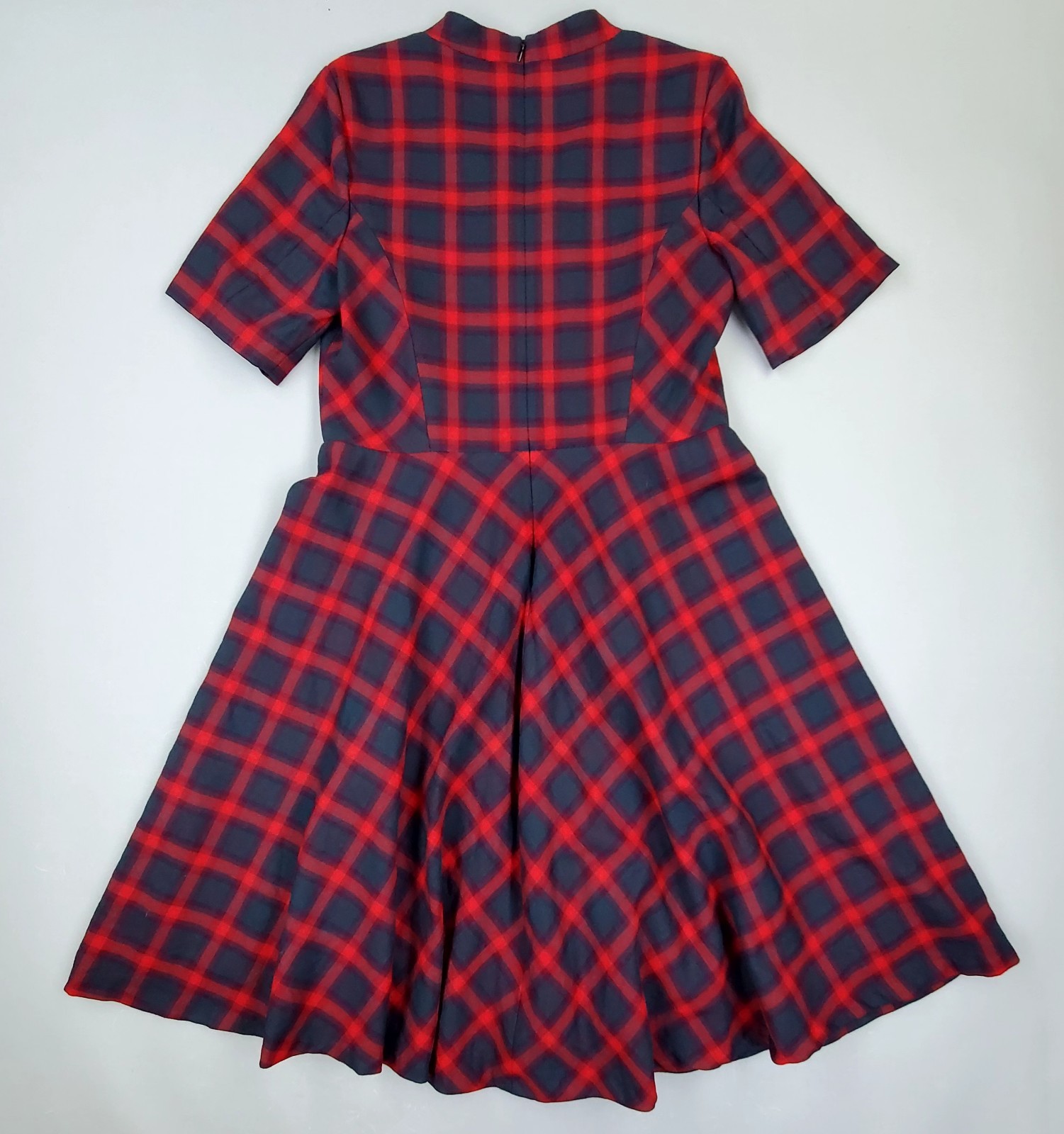 Pendleton 100% Wool Red Plaid Cunningham Tartan Jumper Lined Dress USA Made 14