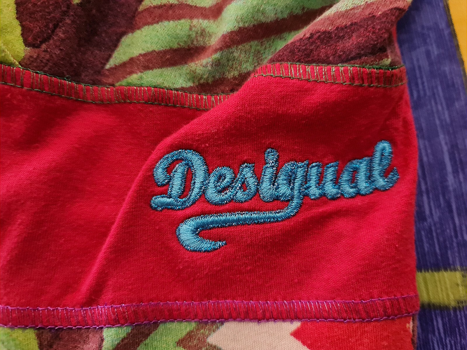 AUTHENTIC DESIGUAL GEOMETRIC LOGO EMBROIDERY WOMENS DRESS SIZE US 12 EU 40 L