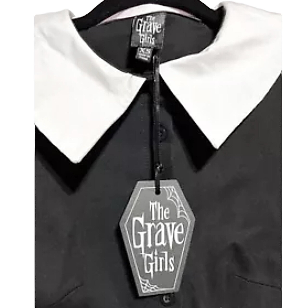 Size XSmall……..Black & White Striped Dress. New…….The Grave Girls