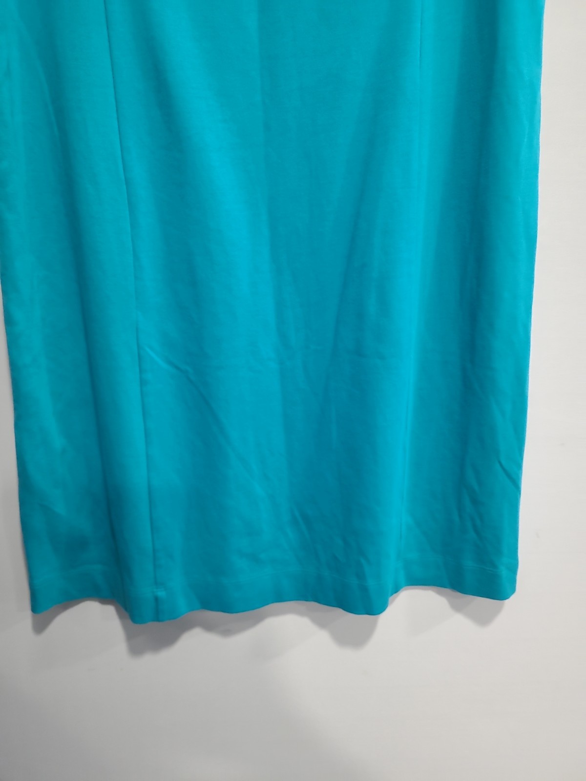 New York & Co Women’s Teal Solid V-Neck Sleeveless Knit Dress Sz XL 100% Cotton
