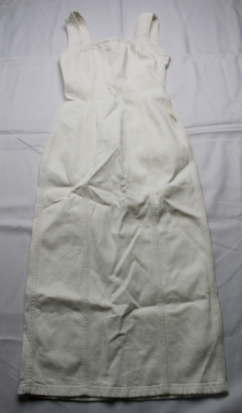 Abercrombie & Fitch Women Petite Column Midi Dress CD4 Cream Size 2XSP
