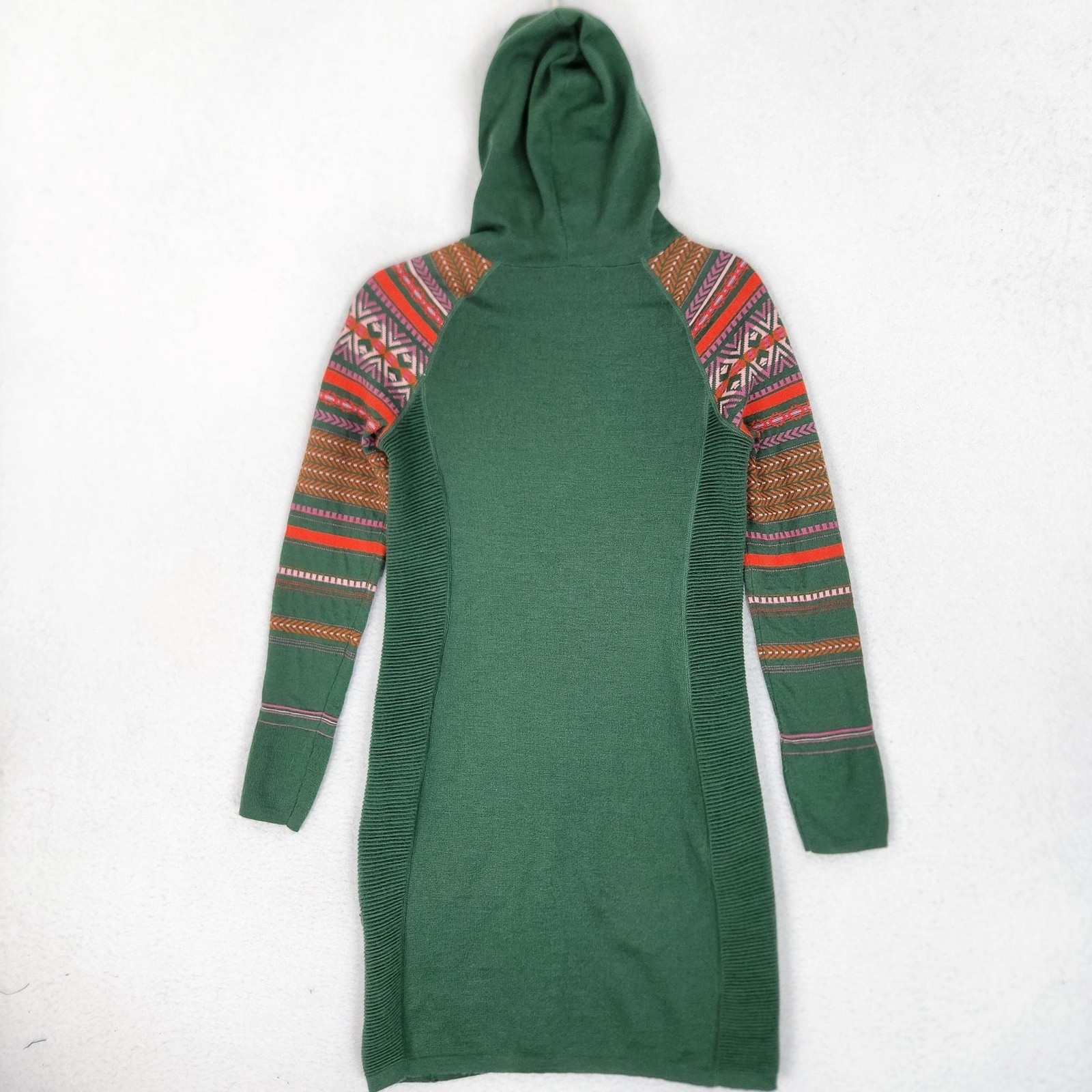 Krimson Klover Dress Womens Small Green Merino Wool Blend Maker Hoodie Sweater