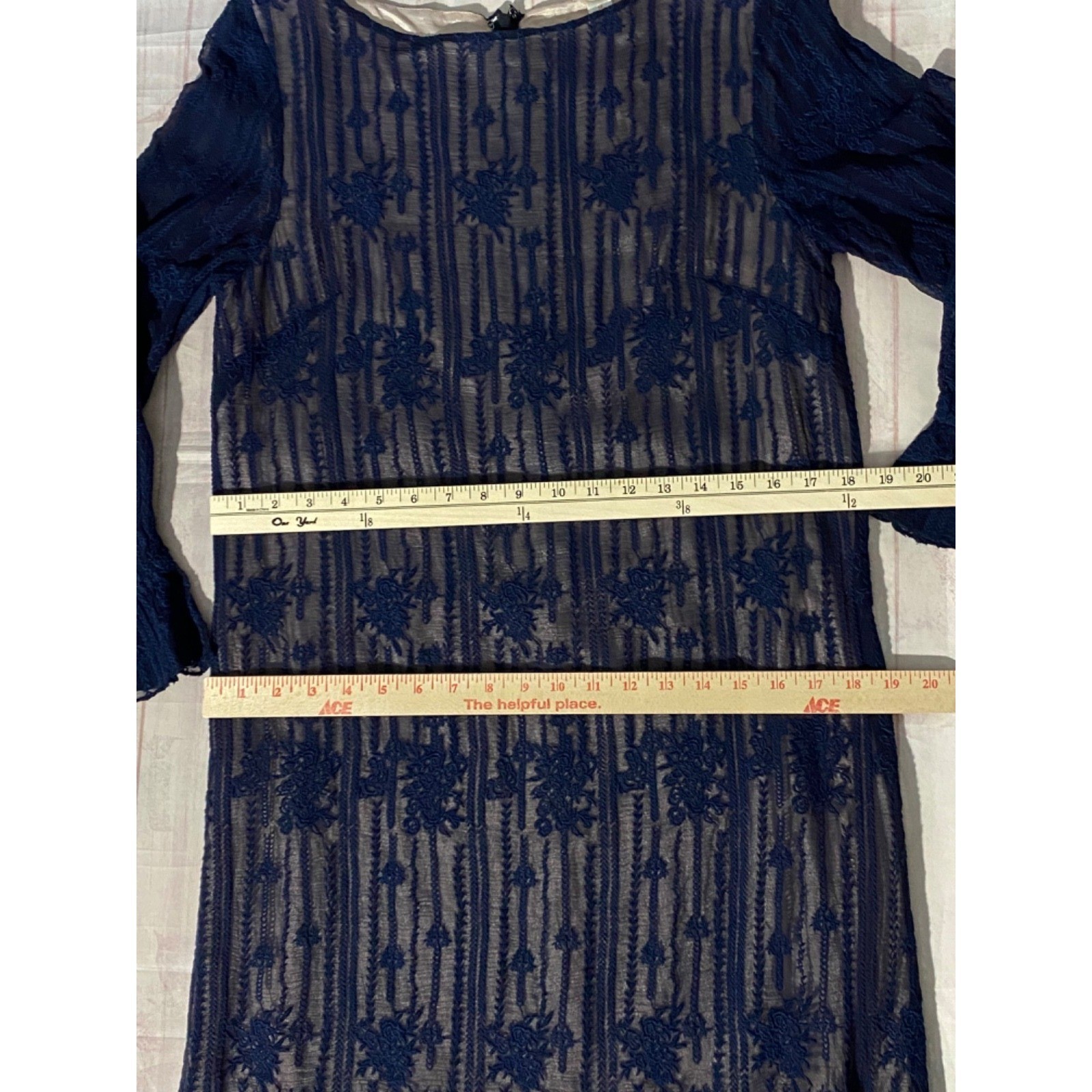 Sundance Catalog Emma Graceful Dress women’s Medium Blue whitchy whimisgoth