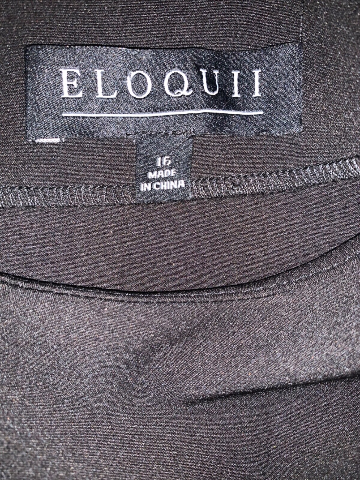 New Eloquii autumn winter shift dress short sleeve bow accent color black size16