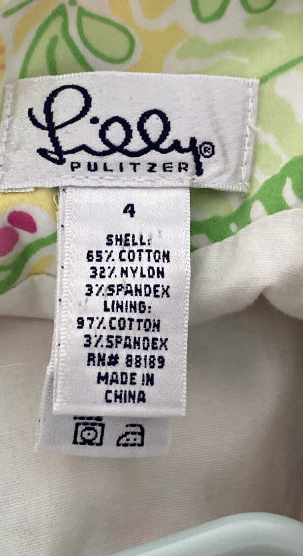 Lilly Pulitzer Miranda Monkey Lemon Sorbet Sheath Dress Sz 4 Jungle Animals EUC