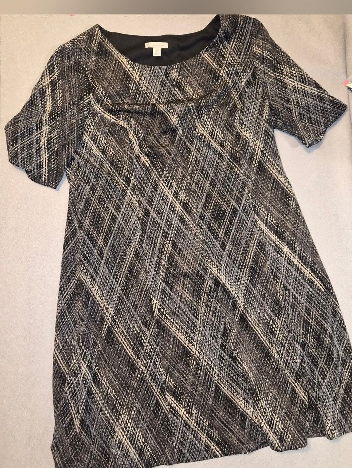 CB Christopher & Banks Textured Print Fit & Flare Dress – Women’s Size 16