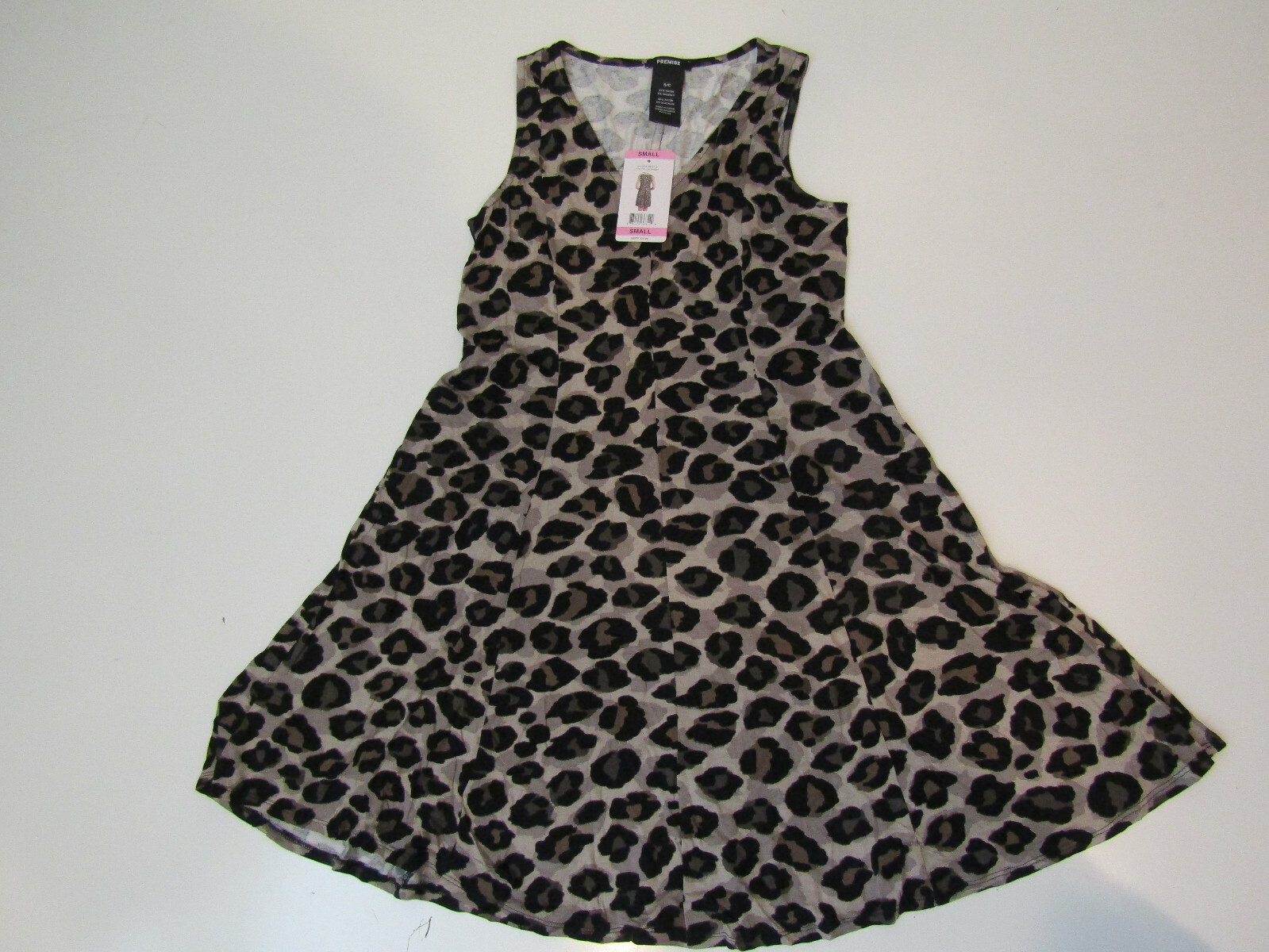 Premise Womens Dress Animal Print Brown Black Summer Light Weight S M L XL 2XL