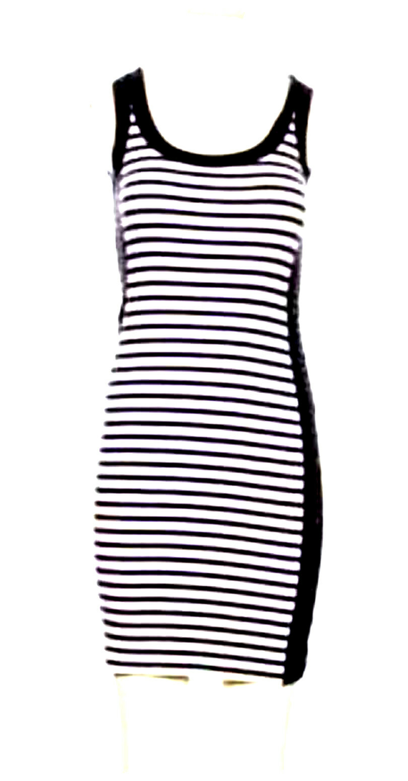 Summer Dress N5 Purple White Stripe Studded MARC CAIN Gallon Stripe 42 NAUTICAL