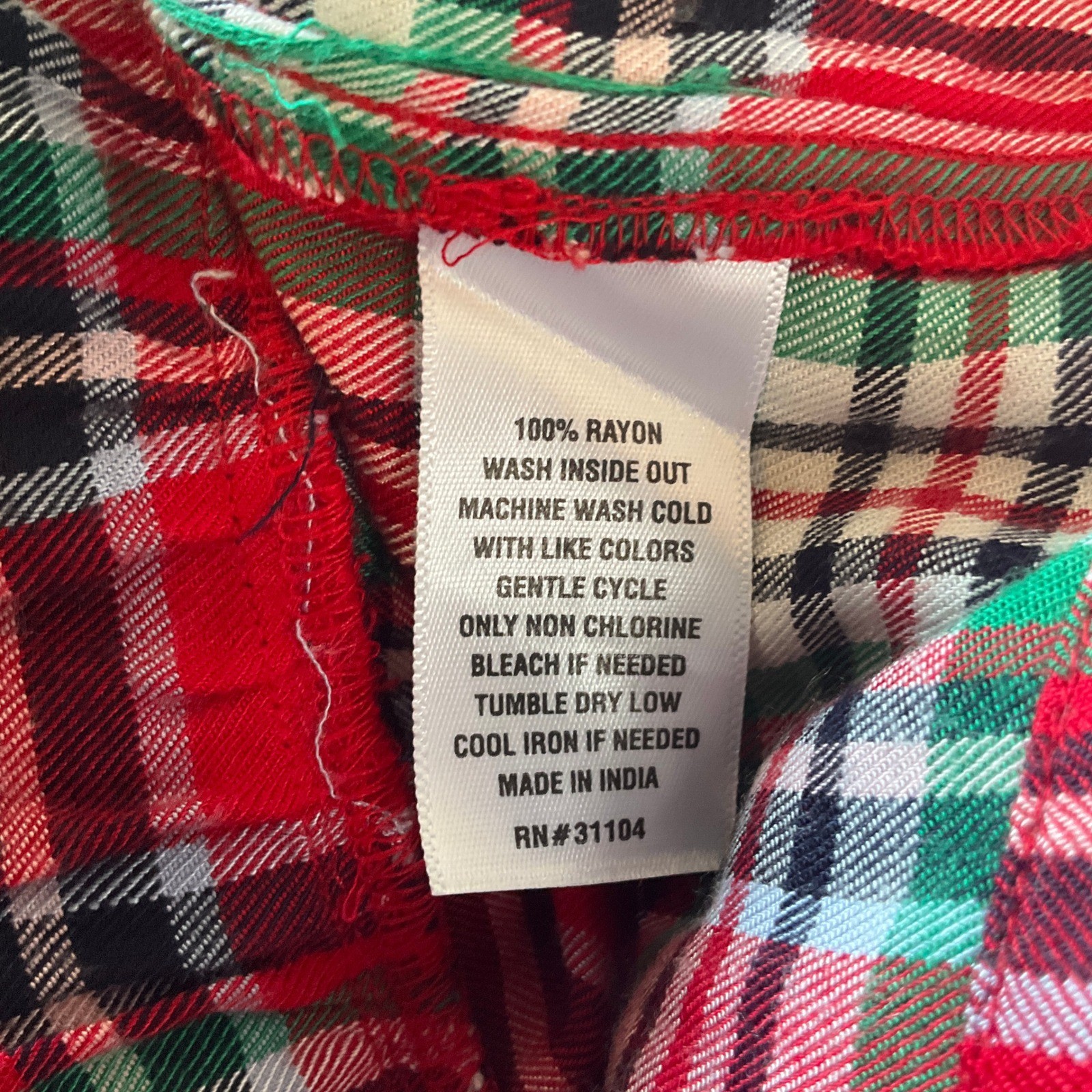 Crown & Ivy Plaid Dress Womens Large Red Ruffle Smocked Tiered Holiday