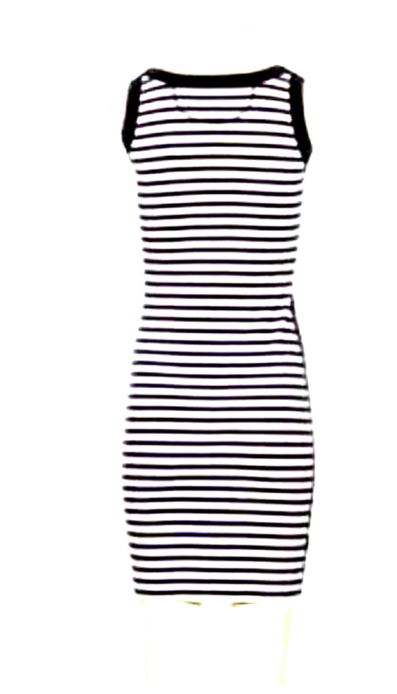 Summer Dress N5 Purple White Stripe Studded MARC CAIN Gallon Stripe 42 NAUTICAL