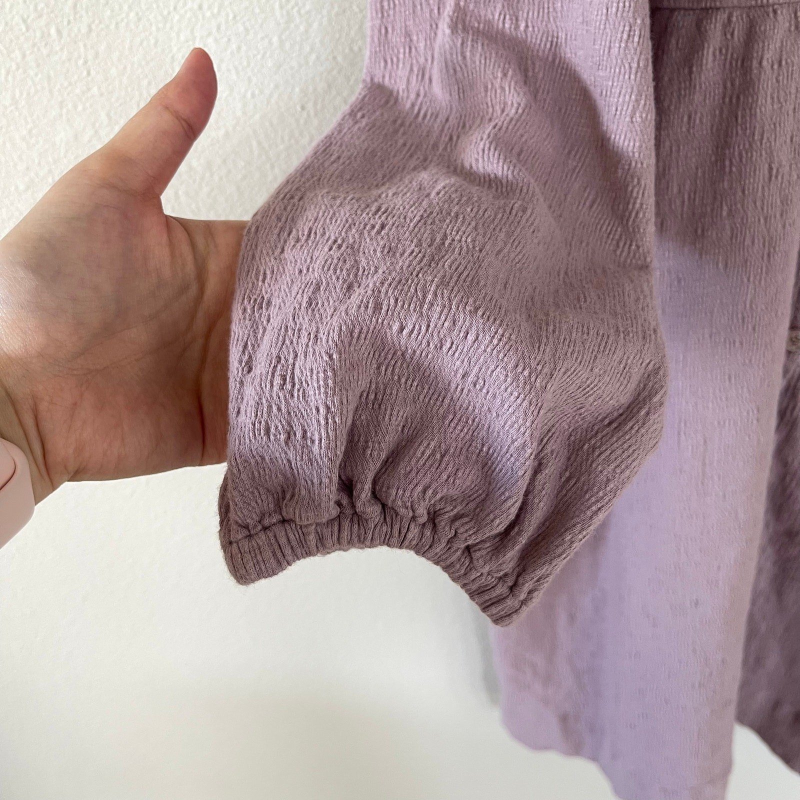 RICHER POORER Purple Cloud Weave Button Dress (S)