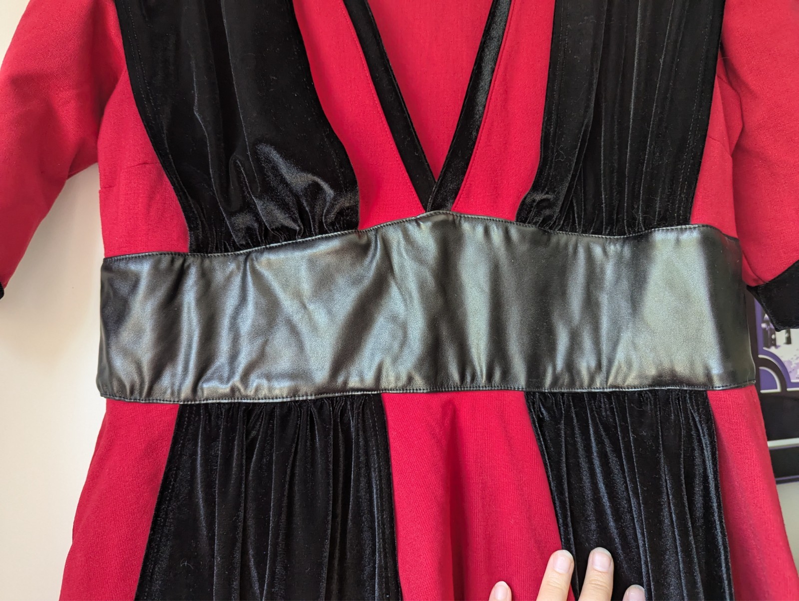 XL Elhoffer Design Red Black Velvet Galactic Decoy Star Wars Dress SDCC
