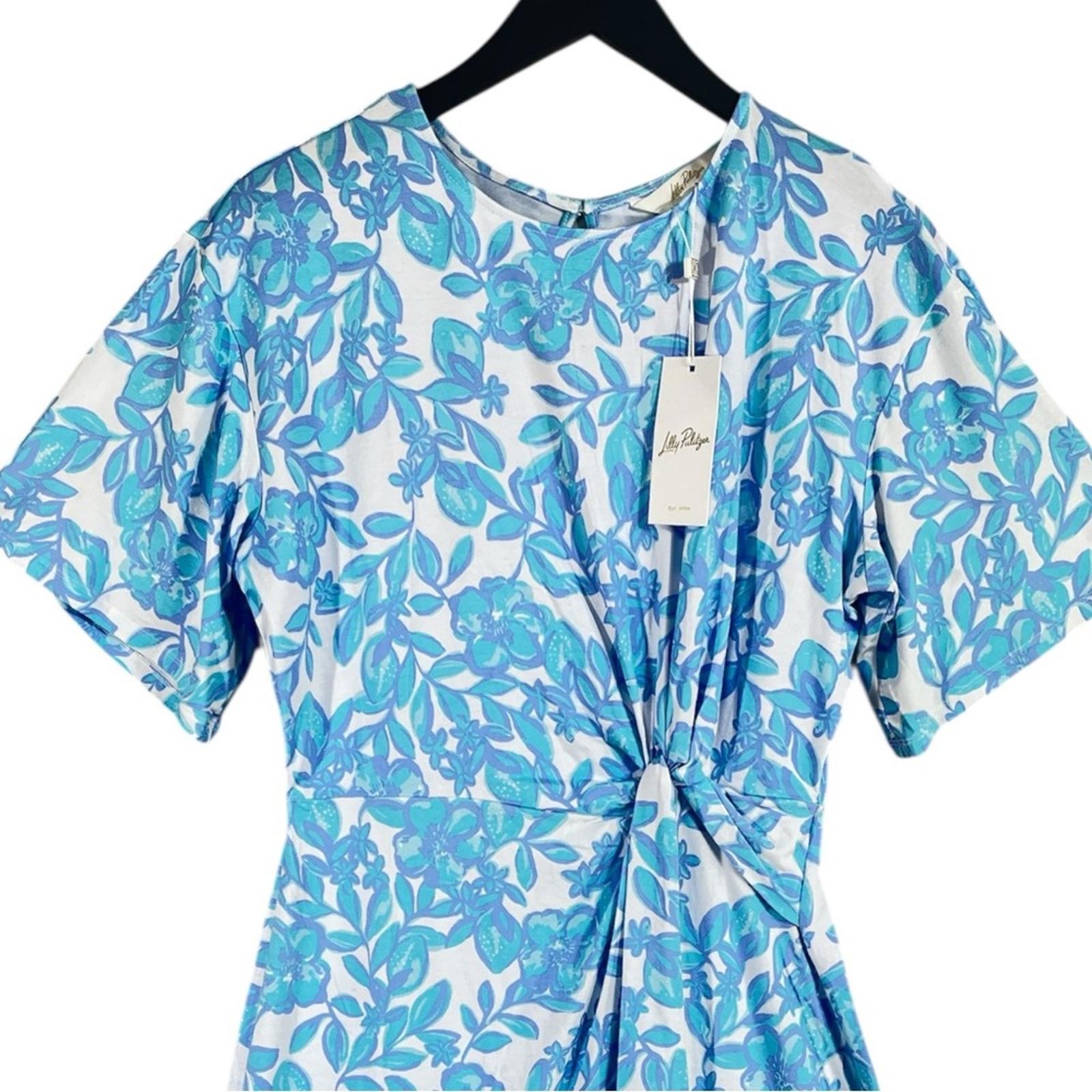 NWT Lilly Pulitzer Stretch Jersey Shaw Dress size Small in Jacaranda Blue