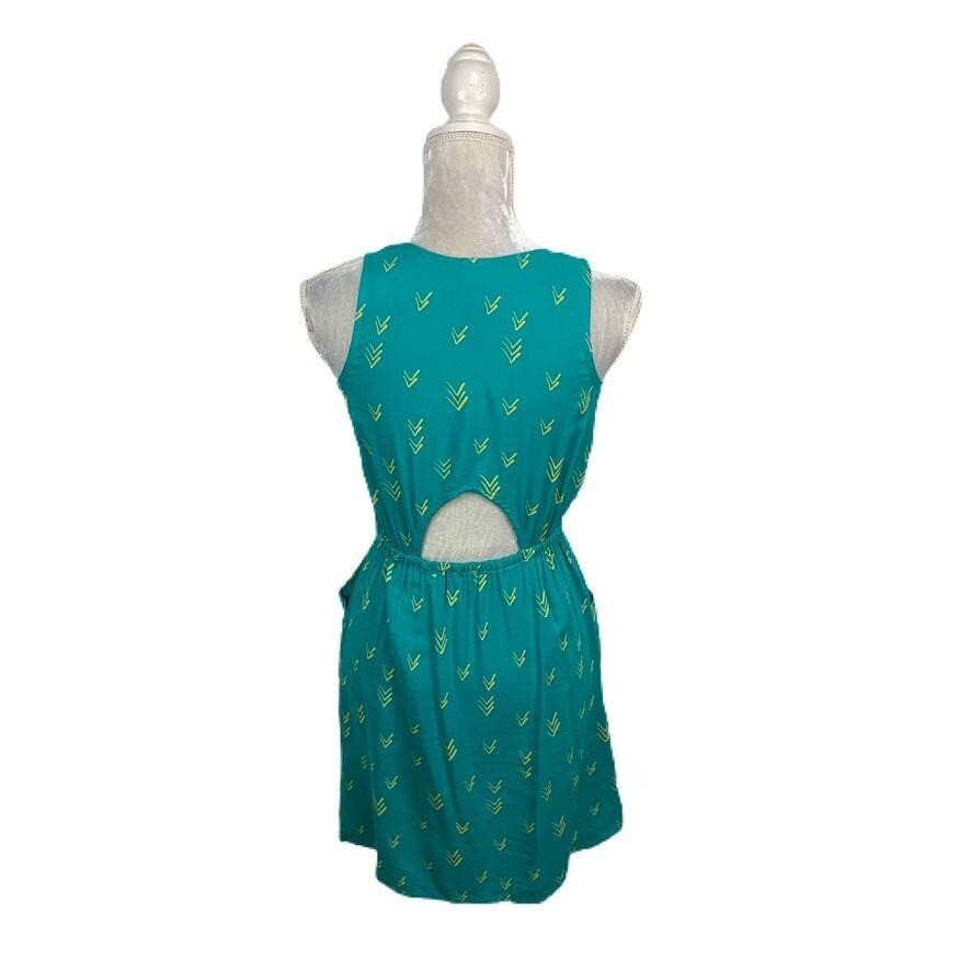 Mossimo Chevron Arrow Print Sundress Cut Out Back Elastic Waist Sleeveless S