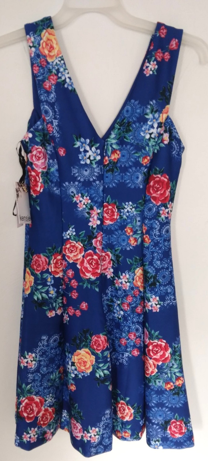 Kensie Women’s Floral Printed V-Neck Fit & Flare Dress Size 6