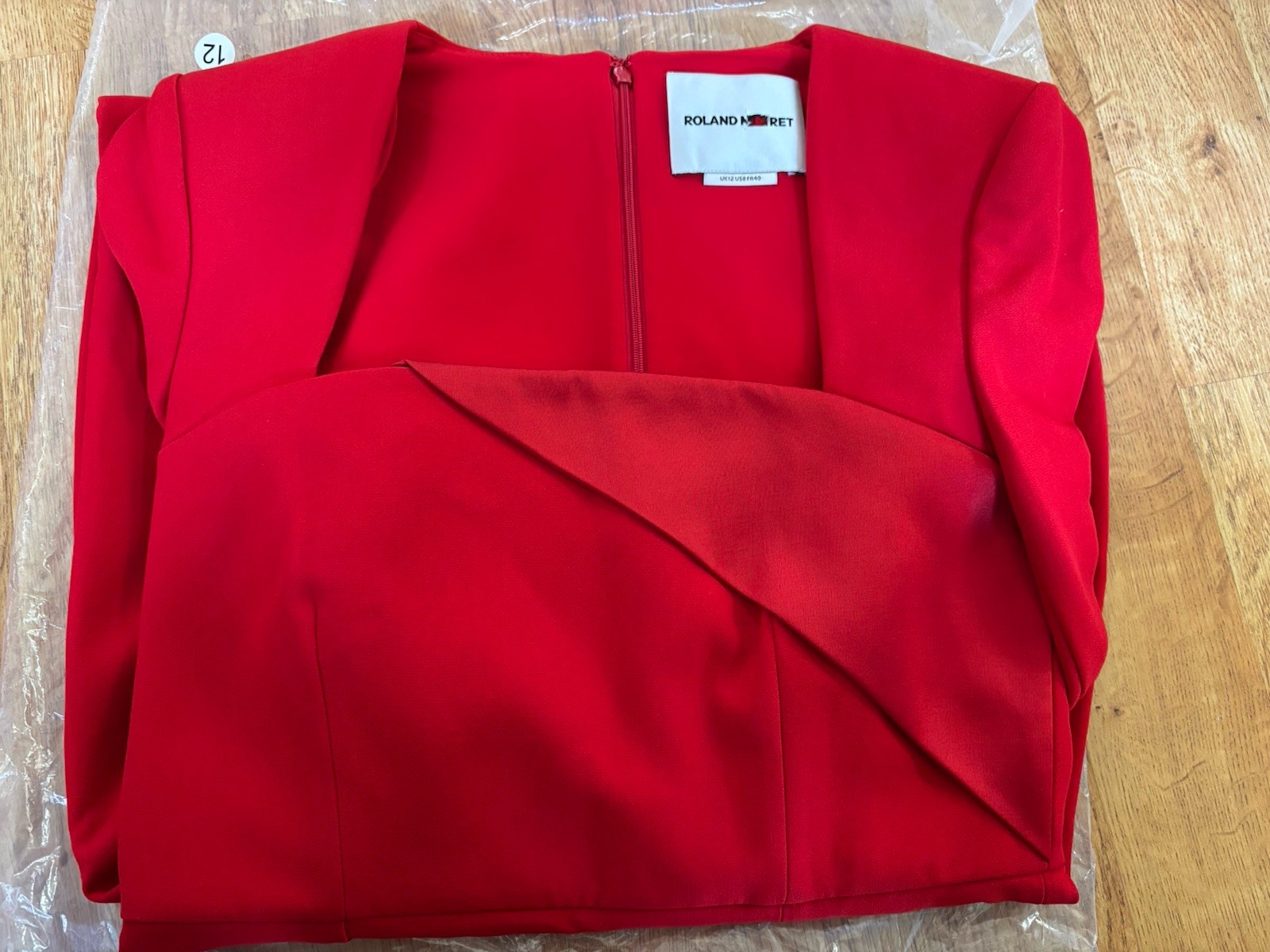 Roland Mouret Diagonal Panel Midi Dress Color Red size US6/UK10