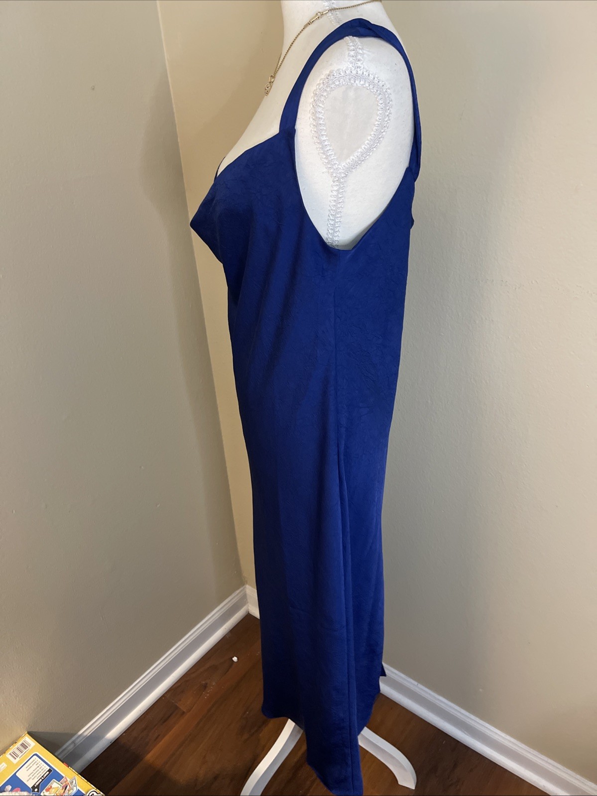 Baum und Pferdgarten Agamora Midi Slip Dress Bellwether Blue EU 42 Cowl Neck