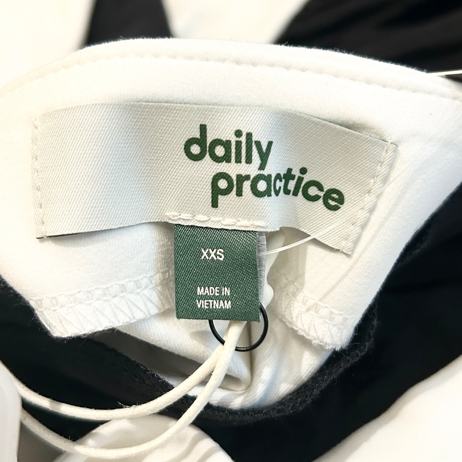 Daily Practice Anthropologie Mixed Media Maxi Dress White Black Racerback XXS