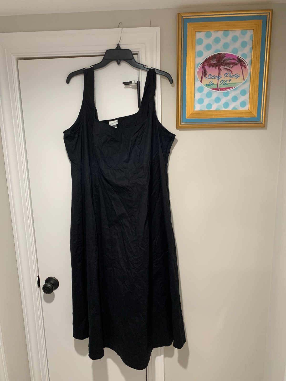 Ava & Viv A-line Tank Dress Womens Size 24 Black Classic Cute Cotton Staple
