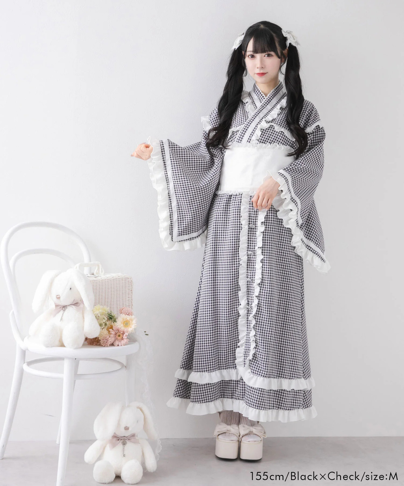 BULK BUY Ruffled Ribbon Tiered Yukata Jirai New