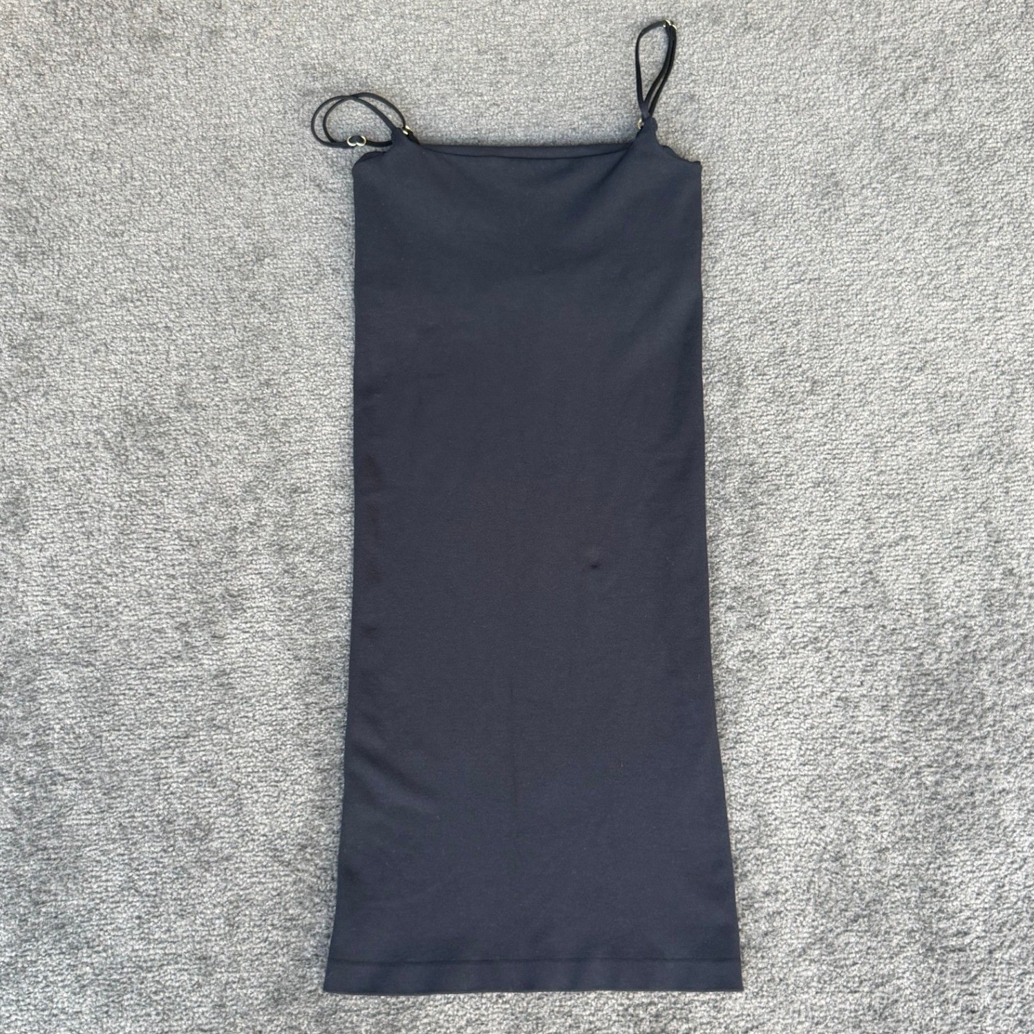 Anthropologie Black Seamless Slip Dress XXS/XS Adjustable Straps Mini 3368