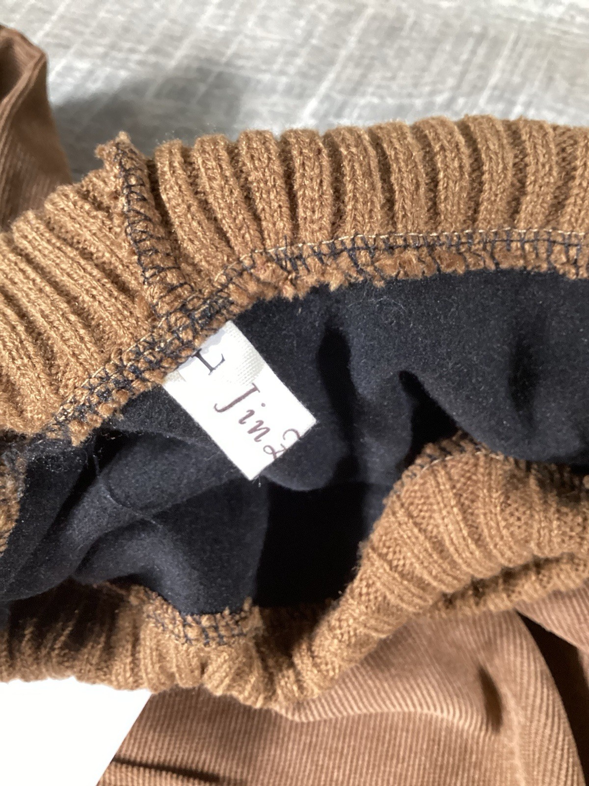 Avery & Maren Womens Turtleneck Corduroy Sweater Dress Brown Size L Winter New